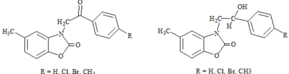Fig. 1.6 – D´ eriv´ es benzoxazolinoniques ` a activit´ e analg´ esique et anti-inflammatoires
