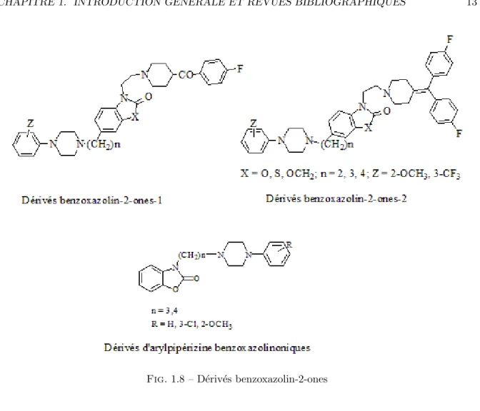 Fig. 1.8 – D´ eriv´ es benzoxazolin-2-ones