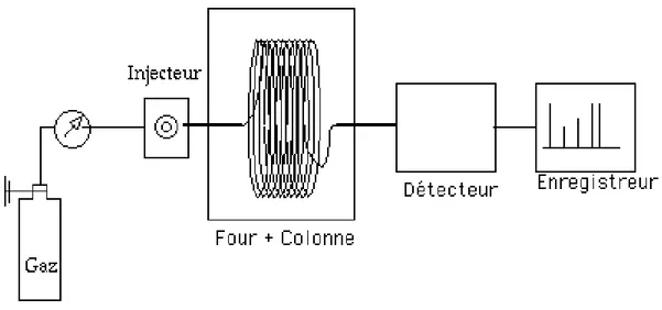 Figure 4 -Schéma de principe d'un chromatographe en phase gazeuse 