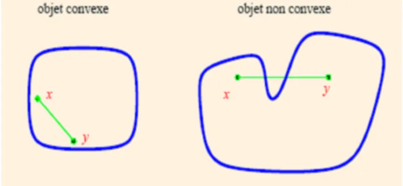 Fig. 1.1 –Objet convexe et non convexe