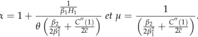 Table 5.1 – Paramètres de la loi Gamma suivant la distribution du temps de service Erlang Hyperexponentielle