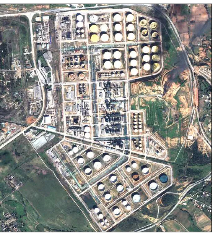 Figure 3.2.4. Image satellite du complexe de raffinage des hydrocarbures RAF 