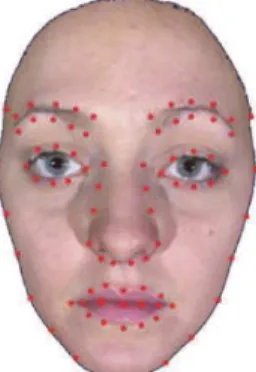 Figure 2.3 – The 83 facial points given in the BU-3DFE database (Sandbach et al.