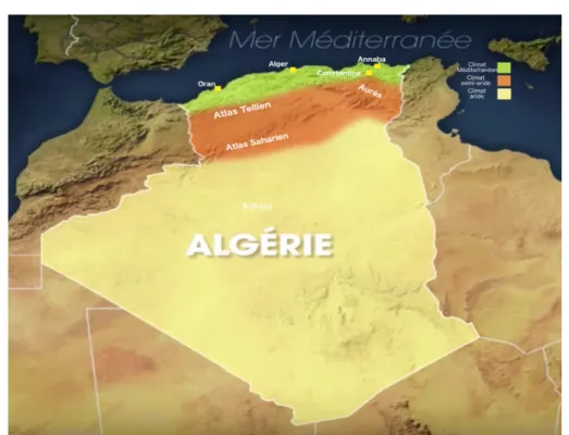 Figure 3.4 – Les zones climatiques algériennes.[3]