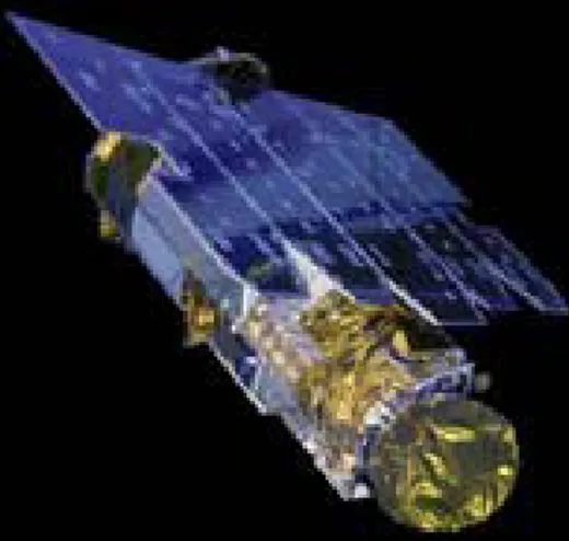 Figure I-2 Représentation du satellite OrbView3 [Mrn13]  4.3  Le satellite Ikonos  