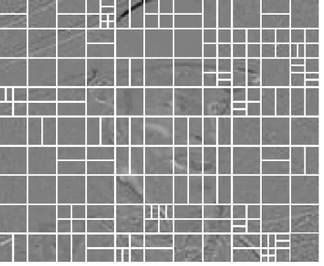 Figure 1.14. Exemple de partitions de Macro-blocs pour l’estimation de mouvement 