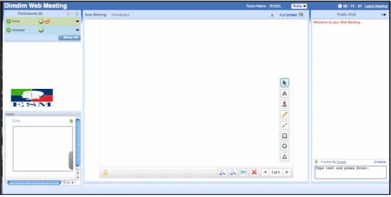 Figure 2.3 : L’intégration de Dimdim dans moodle 