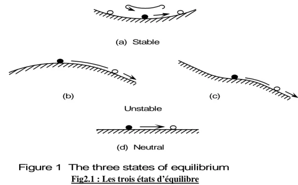 Figure 1  The three states of equilibrium(d)  Neutral