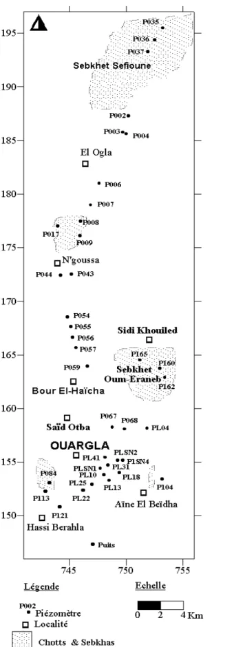 Figure 17 : Carte d’inventaire des piézométres 