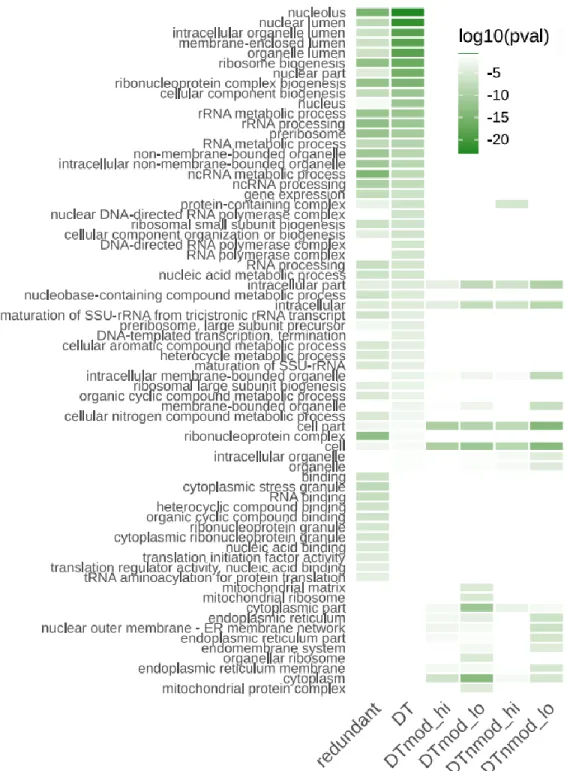 Figure 2.6: Gene Ontology (GO) analysis of DT sequences suggests DT sequences link to protein 