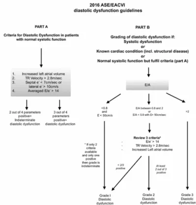 Figure 1.4. Recommandations pour le diagnostic de la dysfonction diasto- diasto-lique (adapté de [ 35 ])