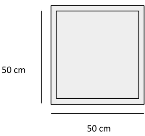Figure 10: Open Field Test scheme and dimensions 