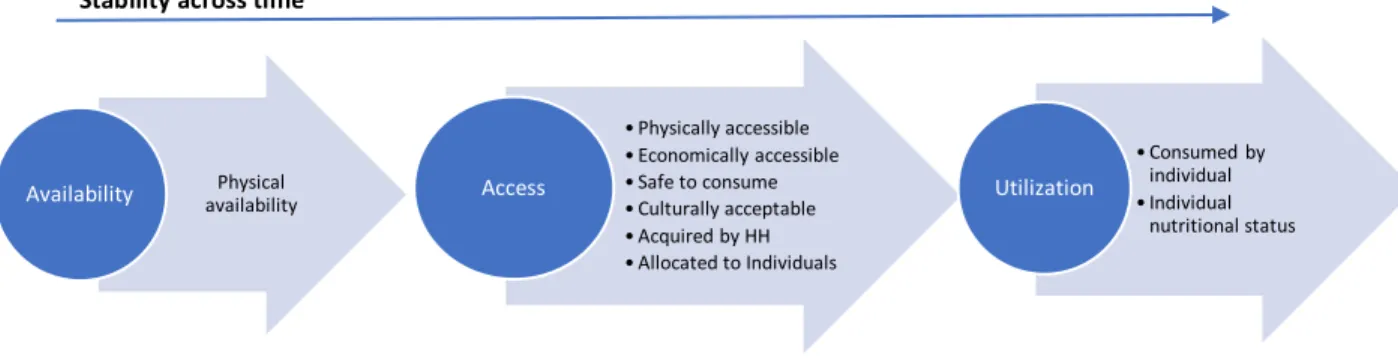 Figure 2.  Conceptual framework of food security  