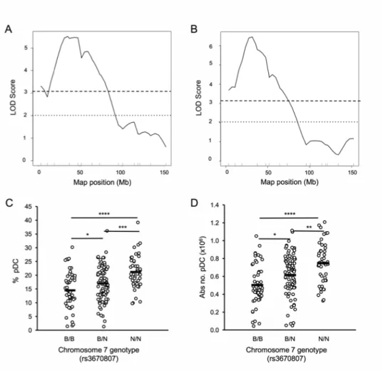 Figure 4. pDC proportion and absolute number are affected by Pdcc1, a dominant locus  on chromosome 7