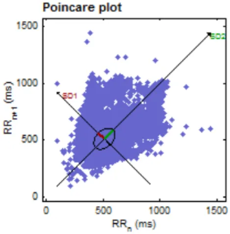 Figure 1: Poincaré Plot geometry of one TSC group subject 