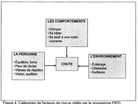 Figure 4. Catégories de facteurs de risque ciblés par le programme PIED Source Adapté de Trickey et al
