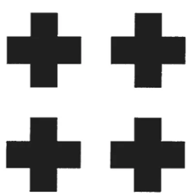 Figure 23: Figure de Kanizsa amodale Figure 24: Figure avec des inducteurs complets, en forme de croix