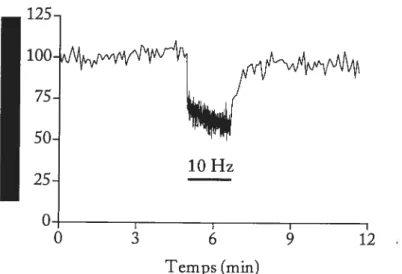 Figure 9. Dépression synaptique dépendante de la fréquence