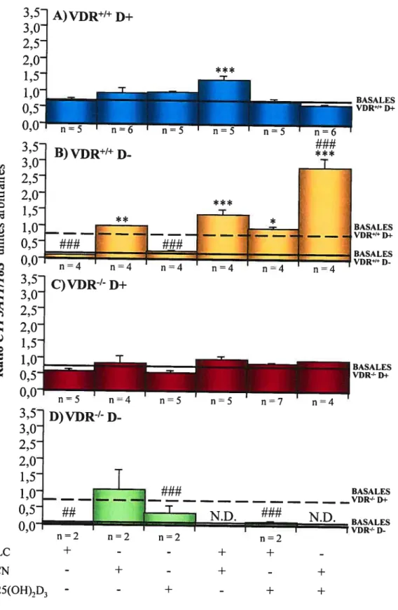 Figure 6. Expression génique du CYP3A 1] intestinal suite au traitement