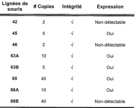 TABLEAU III-I: