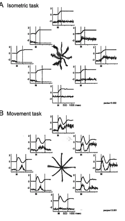Figure 2 A Isometric task p.is.l3.2uM M 5O Iooensec B Movement task M 5C loœmsec p.cpsel3.001