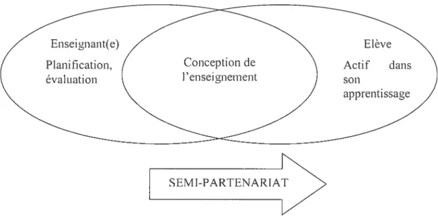 Figure 3b t Relation pédagogique de semi-partenariat