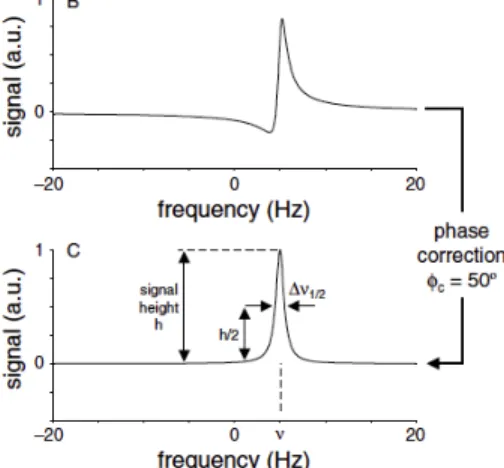 Figure 1.5 – Elimination of dispersion part by phase correction, Figure taken from [1].