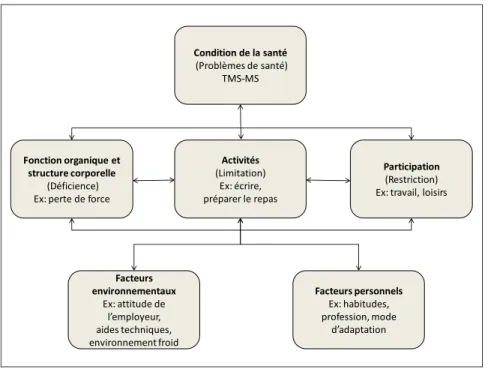 Figure 2 : Application du modèle de la CIF aux TMS-MS