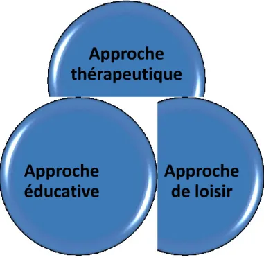 Figure 1 : Les approches d’équitation thérapeutique selon l’ACET 