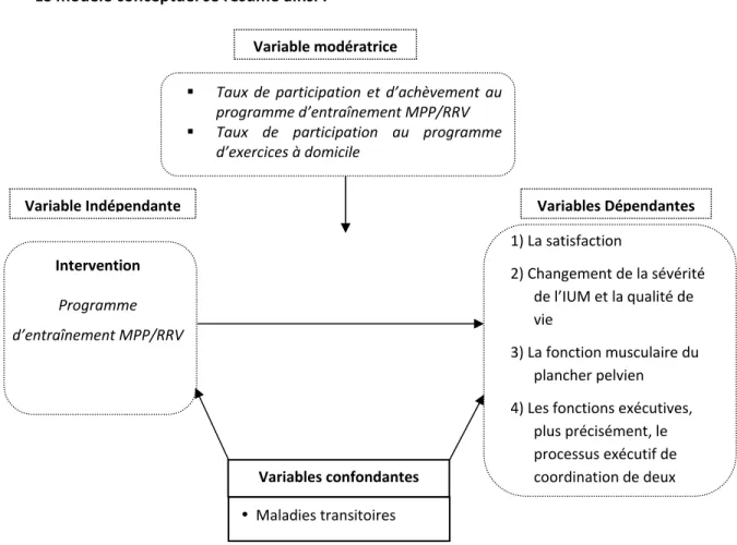 Figure 4 . Modèle conceptuel présentant les relations entre les différentes variables à l’étude