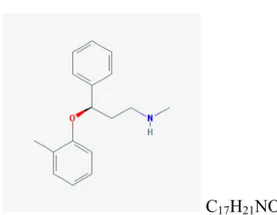 Figure  3:  structure  chimique  de  l'atomoxétine  (tirée  de  Public  Chemical  Database,  sans  droits d'auteur) 