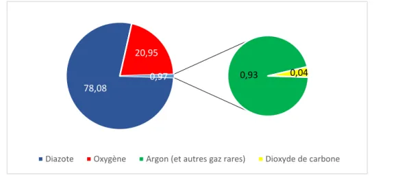 Figure 1. Composition de l’air 