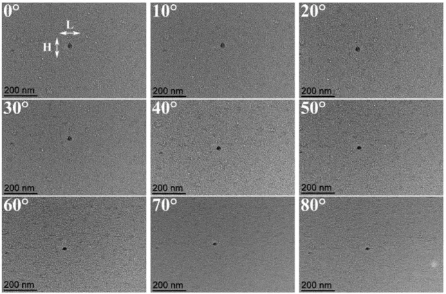 Fig. 2.10 – Microscopie MET de NPs de 30 nm de diamètre selon la méthode two-pots.