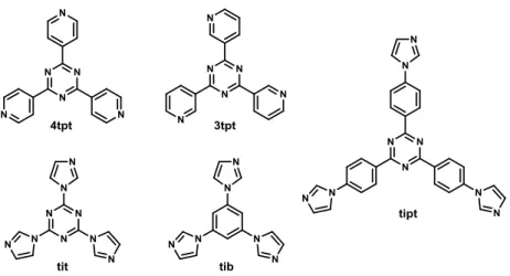 Figure II.2-2: Ligands tritopiques envisagés 