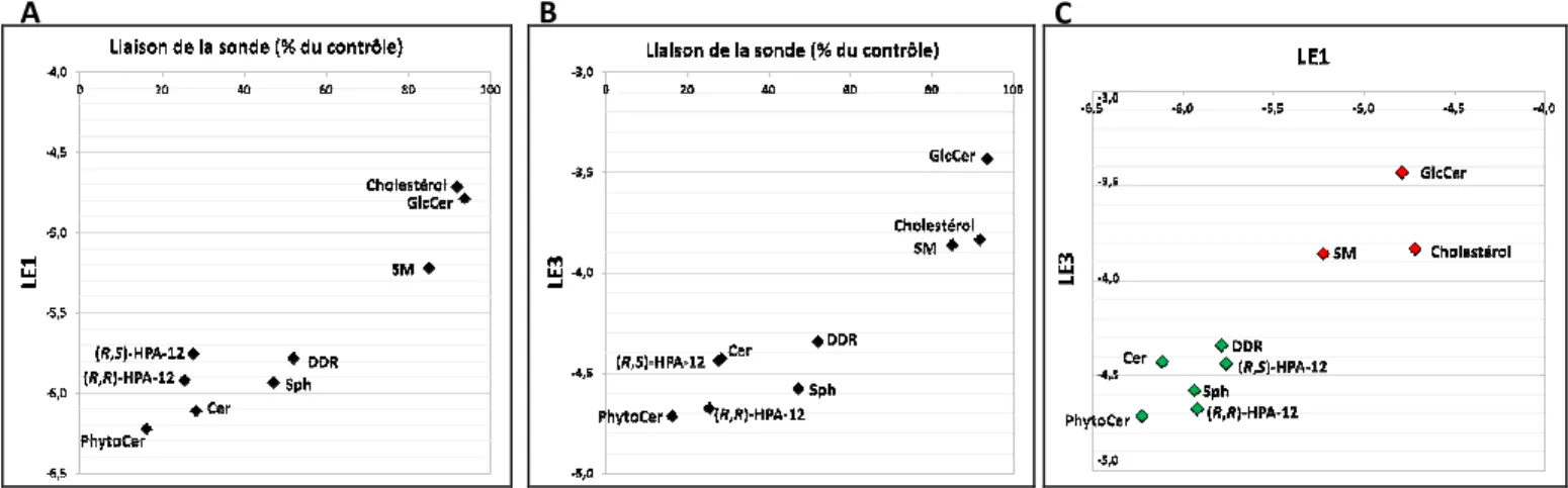 Figure 25 – Corrélation du LE1, LE3 et de la liaison de la sonde  