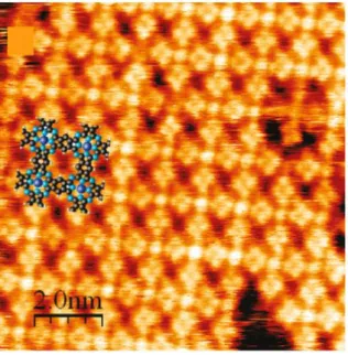 Figure 1.18 STM image of phthalocyanine network on Ag (111), from ref. 19 . 