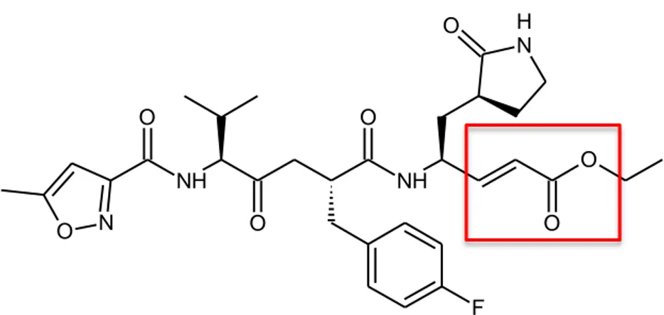 Figure 9 : Structure du Rupintrivir, agent antiviral inhibiteur de la protéase C3 