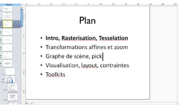 Figure 12. Sébastien sélectionne les plans et les modifie un par un. 