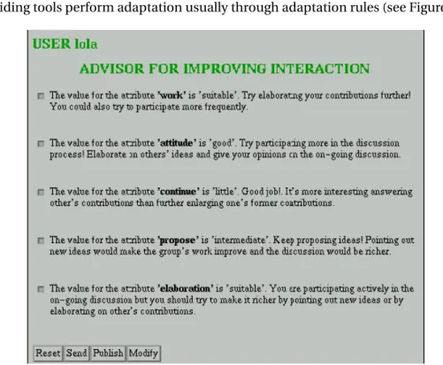 Figure 2.7: Examples of advising messages generated for a student by DEGREE [BF00].