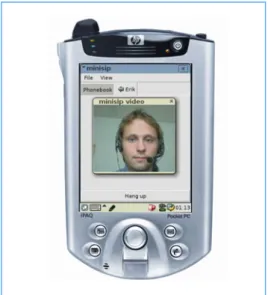 Figure 59 : application minisip sur PocketPC