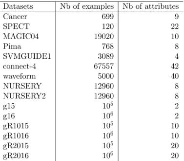 Table 3.1: Datasets Description