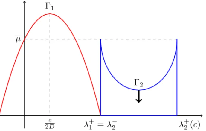 Figure 3.2: Behaviour of Γ 2 as R → +∞, critical case λ + 1 = λ −2