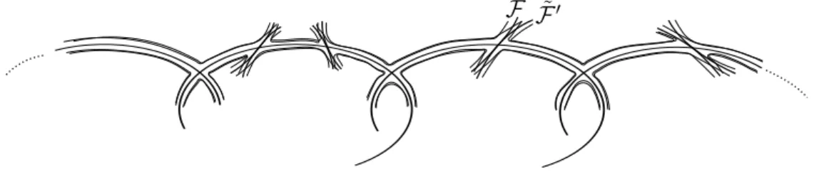 Figure 3: Strict transforms ˜ F and ˜ F 0