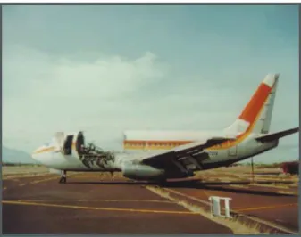 Figure 1.2: Explosive decompression of the fuselage of the Aloha Airlines flight 243 caused by fatigue failure.