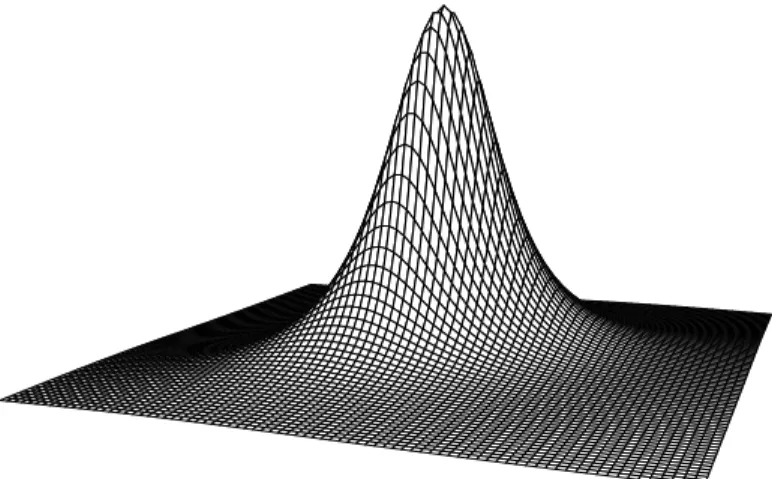 Figure 1.4 – Densit´e de Cauchy bivari´ee avec r=1.