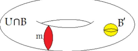 Fig. 5.2 –Tore solide V 0 = (U \ B) [ h B 0 .