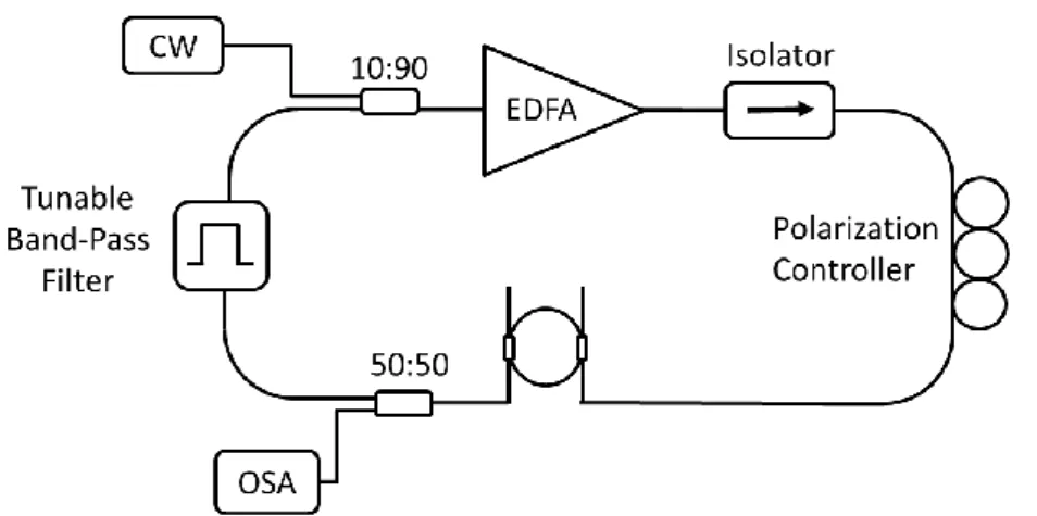 Fig 6. Système auto-oscillant pour la génération de peignes dans un mini-résonateur  