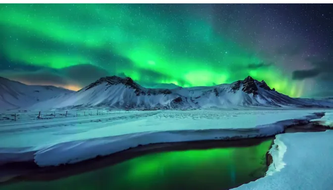 Figure 1.1: Aurora Borealis in Greenland [5]