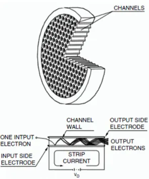 Figure 26 : Schéma de la structure d’une galette de micro canaux [8] 
