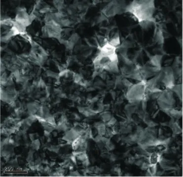 Fig. 5.14: Image de la surface d’une couche de dioxyde d’´ etain, obtenue par MET - (microscopie ´electronique en transmission)